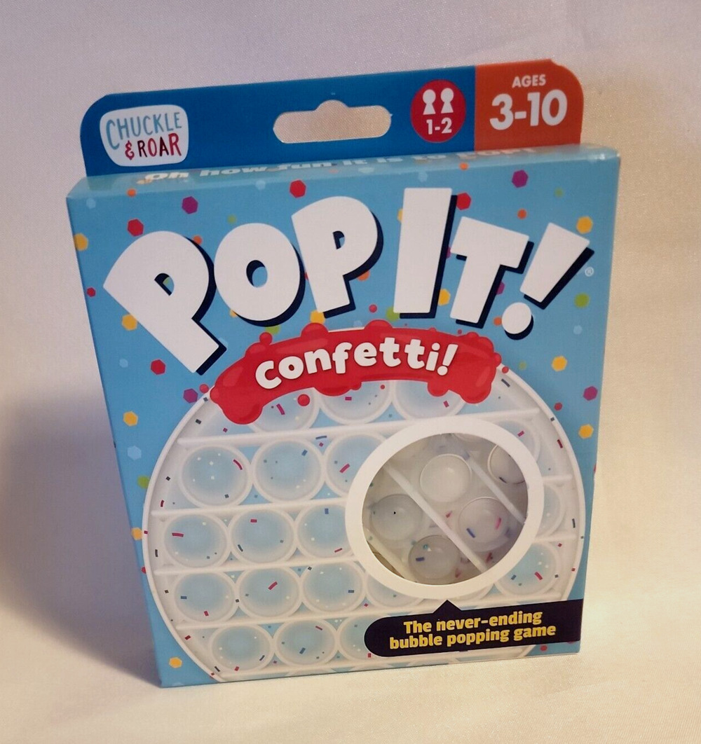 Buffalo Games Chuck & Roar Pop-It Confetti Never Ending Popping Game 5"